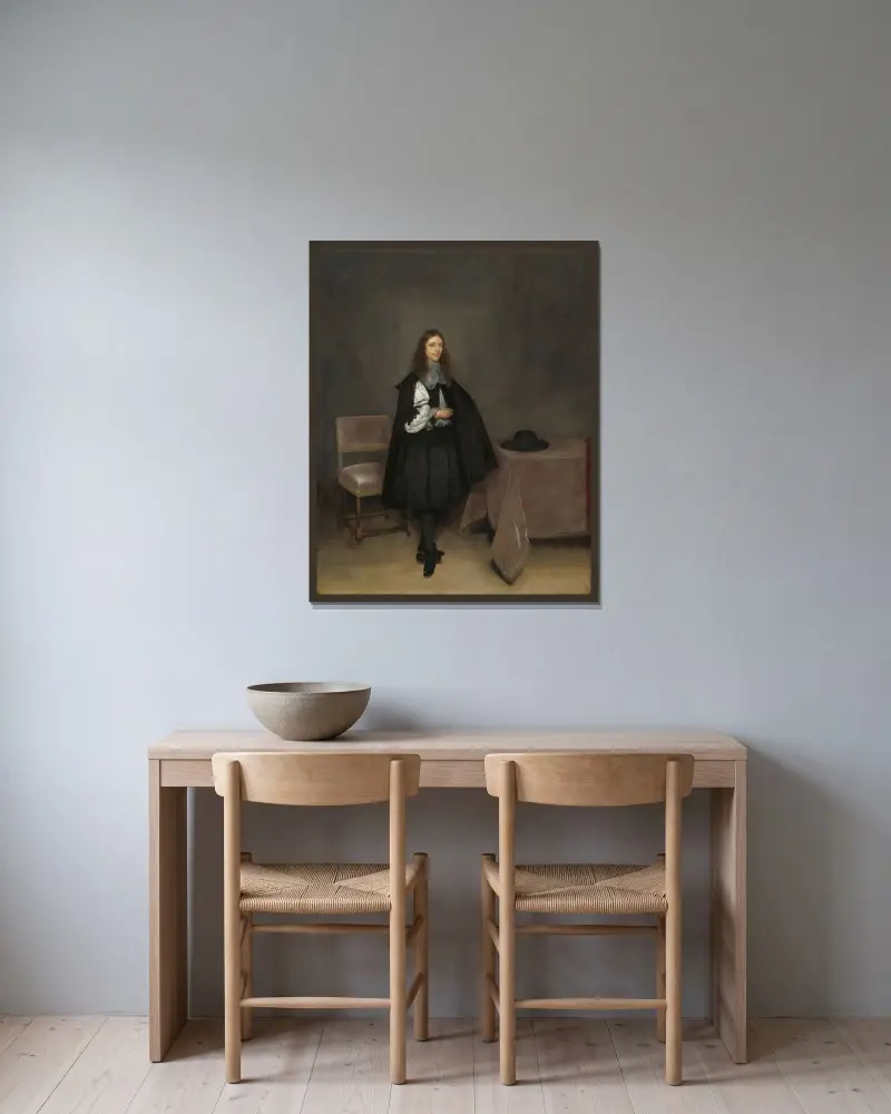 Gerhard van Suchtelen av Gerard ter Borch inramad på en vägg