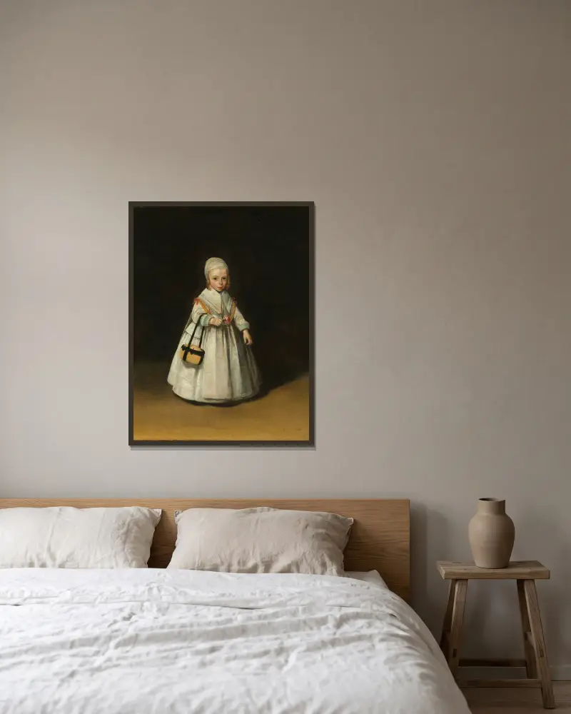 Helena van der Schalcke von Gerard ter Borch gerahmt an einer Wand