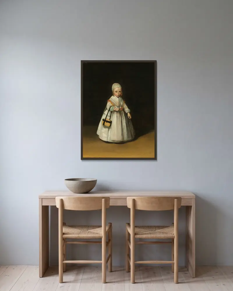 Helena van der Schalcke von Gerard ter Borch gerahmt an einer Wand