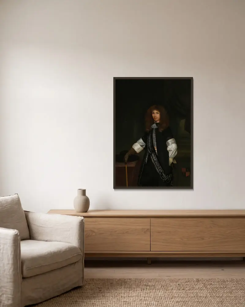 Jacob de Graeff (1642–90) in Offiziersuniform von Gerard ter Borch gerahmt an einer Wand
