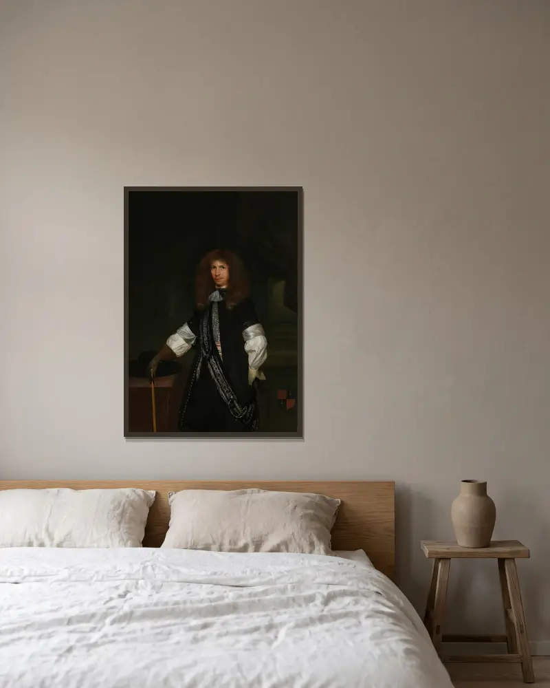 Jacob de Graeff (1642–90) in Offiziersuniform von Gerard ter Borch gerahmt an einer Wand