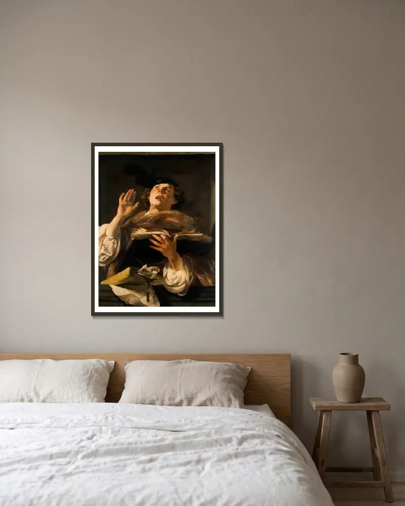 Śpiewaczka, Hendrick Ter Brugghen w ramie na ścianie