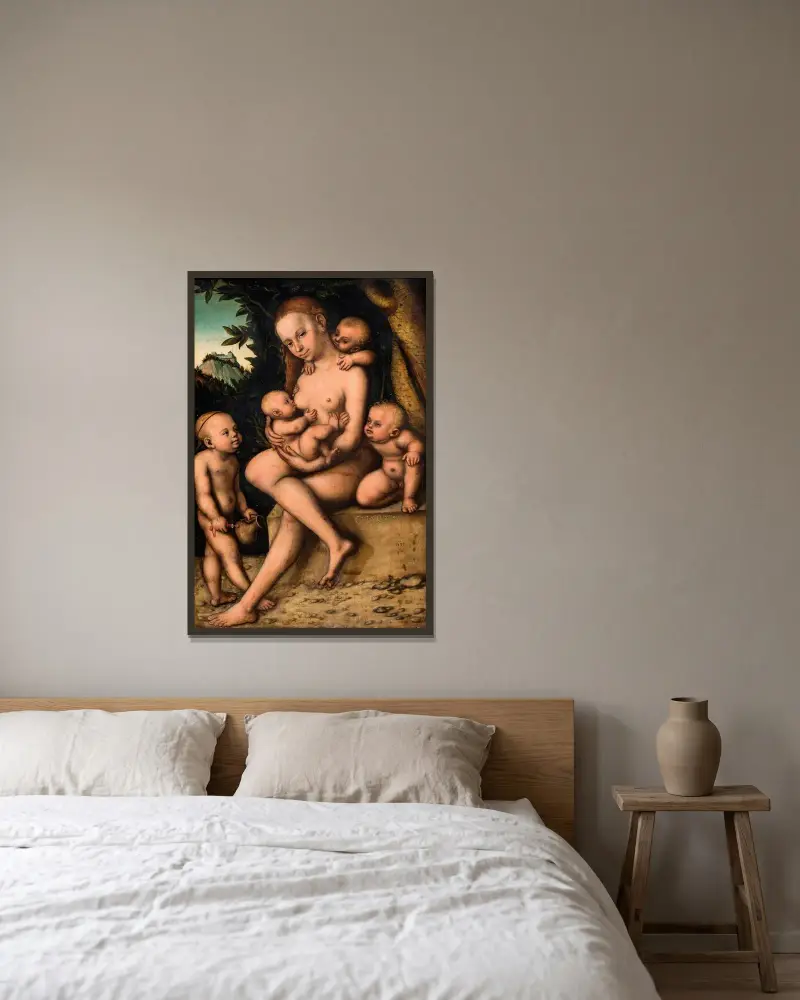 Caritas, Lucas Cranach the Elder v rámu na stěně