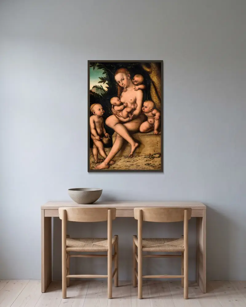 Caritas, Lucas Cranach the Elder v rámu na stěně