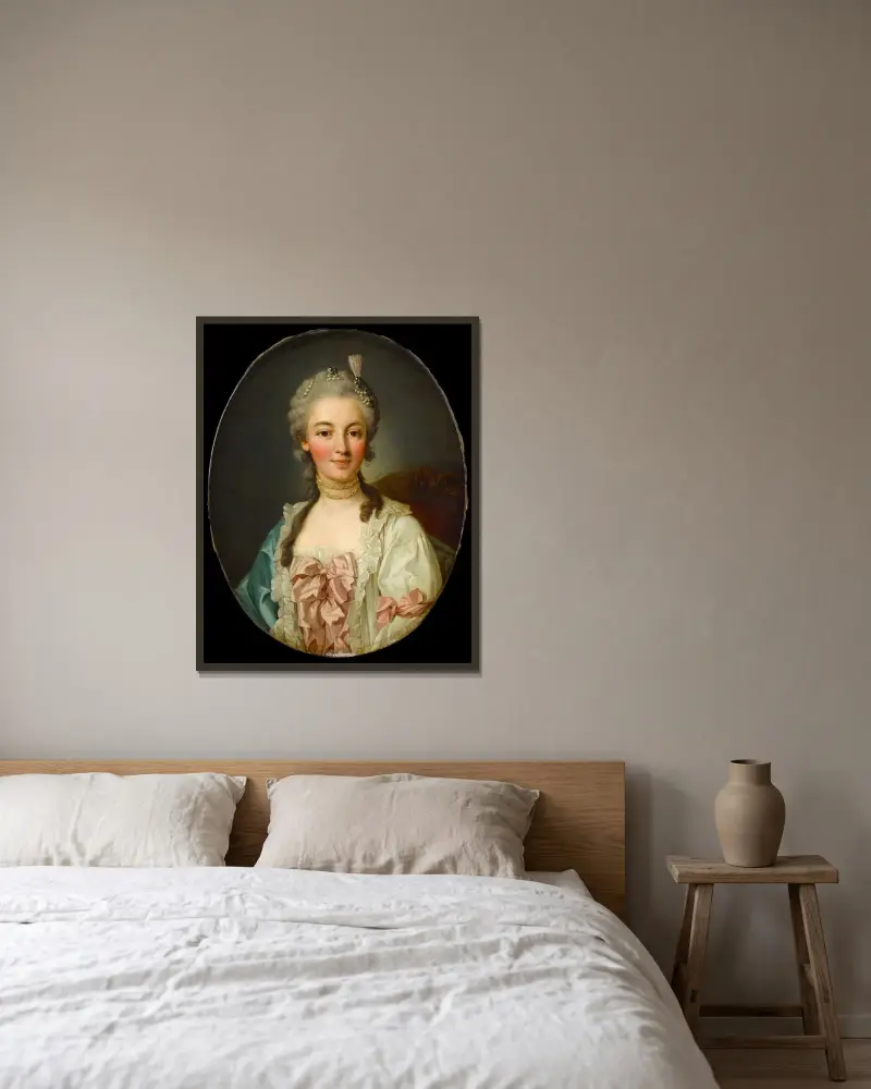 Countess Teresa Kinska Poniatowska av Per Krafft the Elder inramad på en vägg