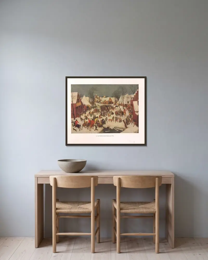 Betlémské vraždění nevinných, Pieter Bruegel The Elder v rámu na stěně