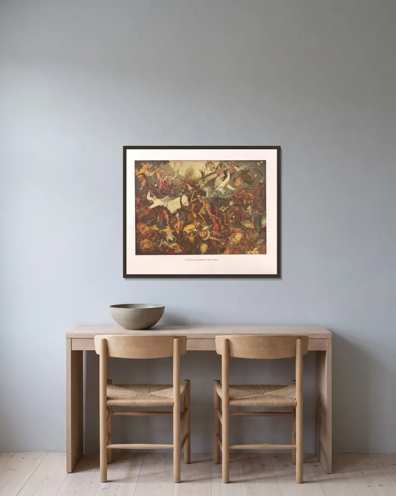 Upadek zbuntowanych aniołów, Pieter Bruegel The Elder w ramie na ścianie