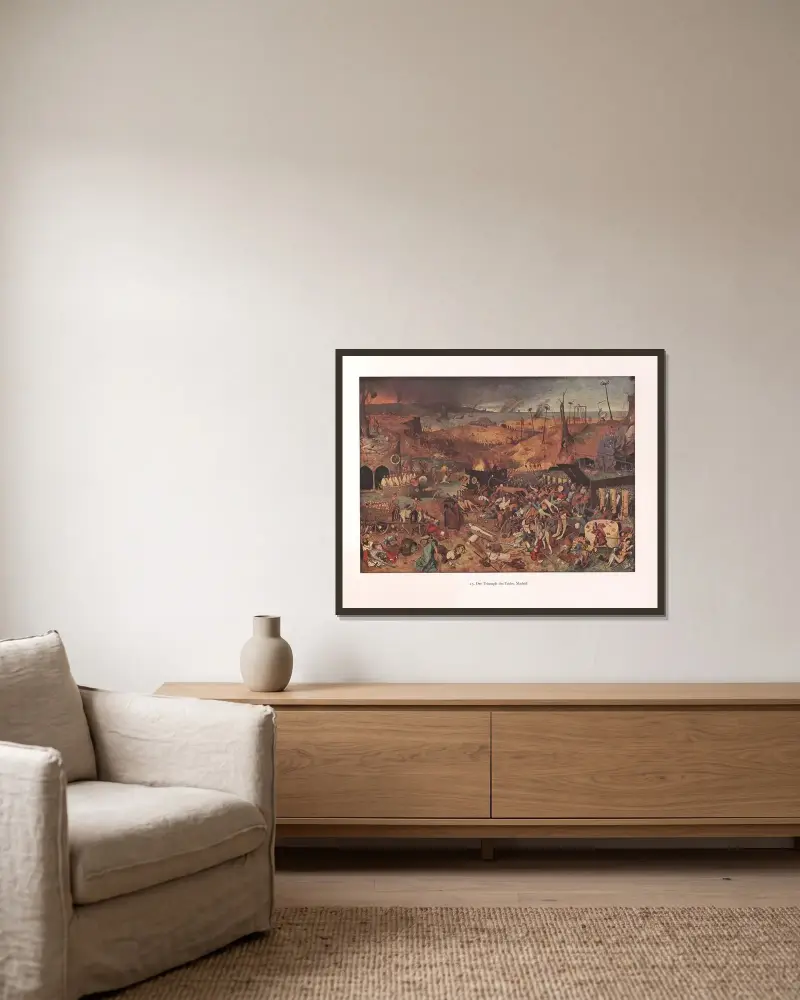 Triumf smrti, Pieter Bruegel The Elder v rámu na stěně