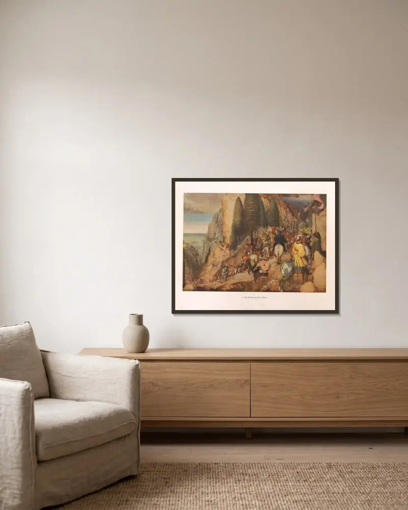 Obrácení svatého Pavla, Pieter Bruegel The Elder v rámu na stěně