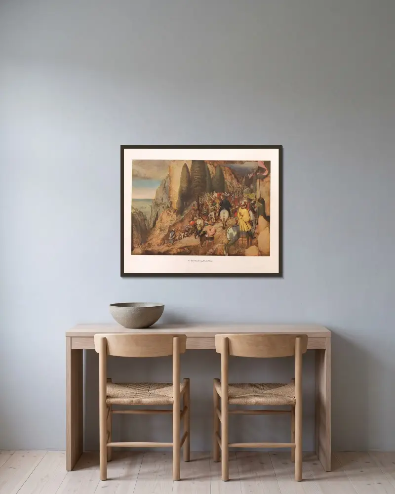 Obrácení svatého Pavla, Pieter Bruegel The Elder v rámu na stěně