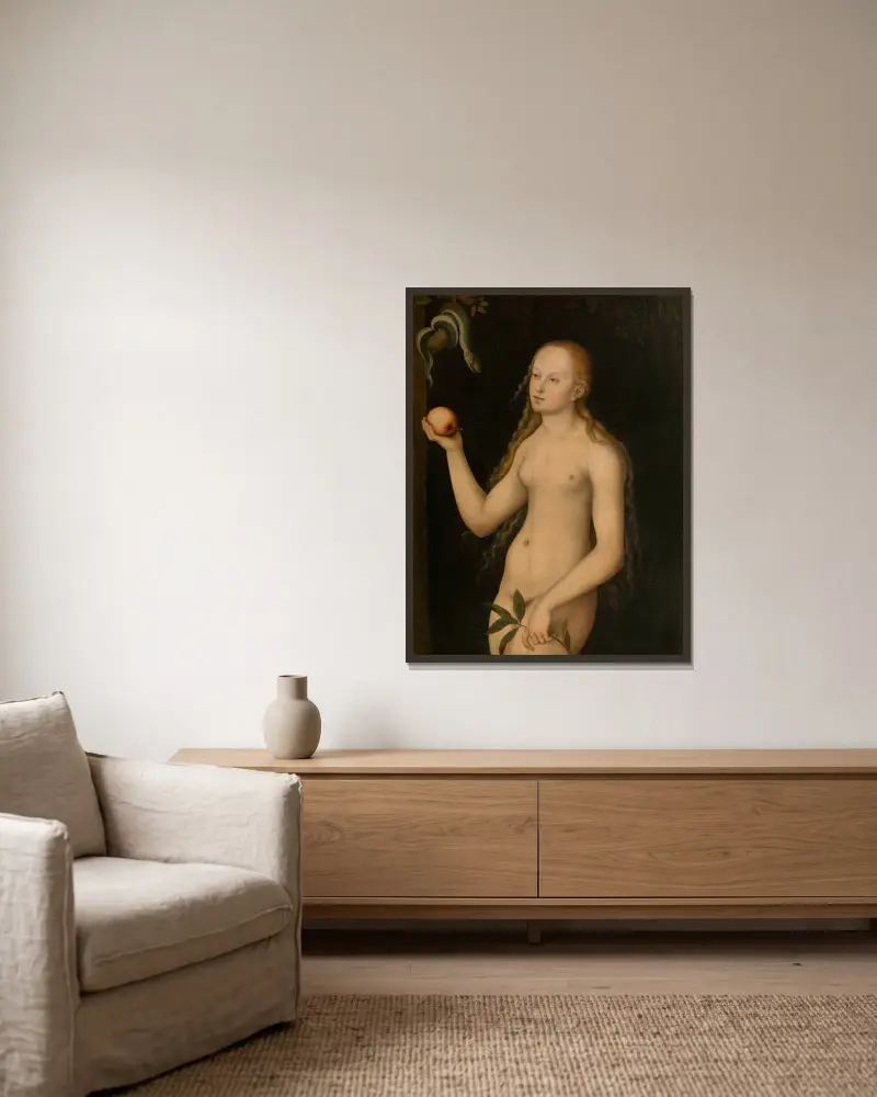Eva, Lucas Cranach the Elder v rámu na stěně