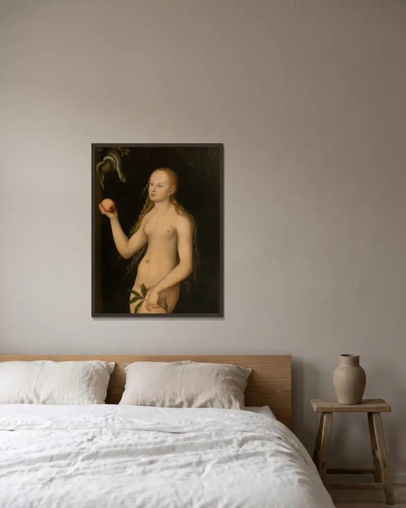 Eva, Lucas Cranach the Elder v rámu na stěně