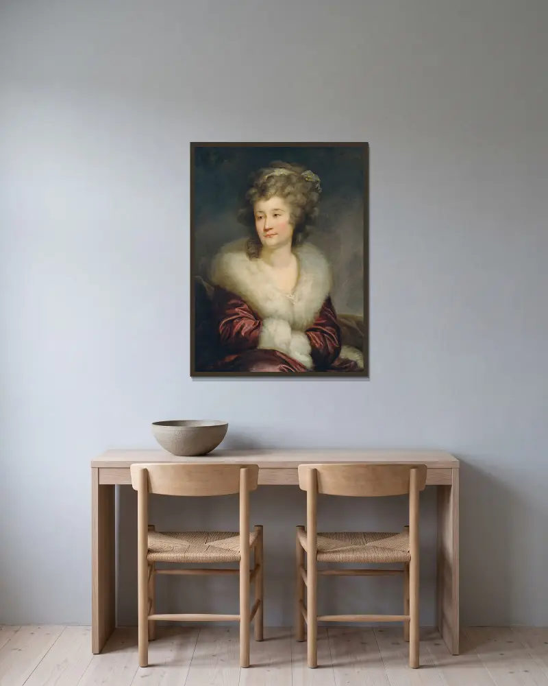 Gräfin Nicolai, geborene Potocka von Johann Baptist von Lampi the Elder gerahmt an einer Wand