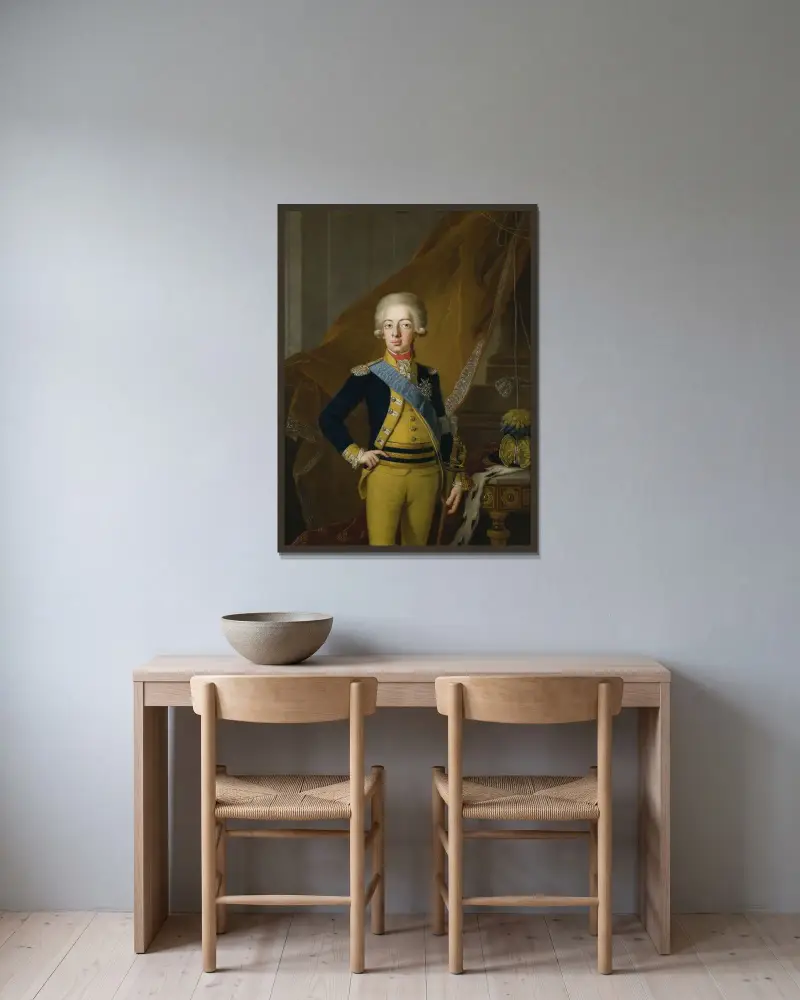 Gustav IV. Adolf, 1778–1837, König von Schweden, 1778 – Nr. 2 von Per Krafft the Elder gerahmt an einer Wand