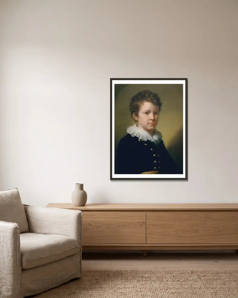 Johann Baptist Lampi, ein Enkel des Künstlers von Johann Baptist von Lampi the Elder gerahmt an einer Wand