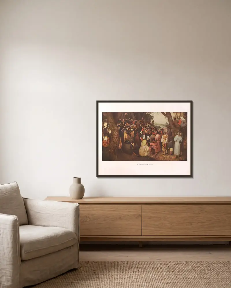 Janovo kázání na poušti, Pieter Bruegel The Elder v rámu na stěně