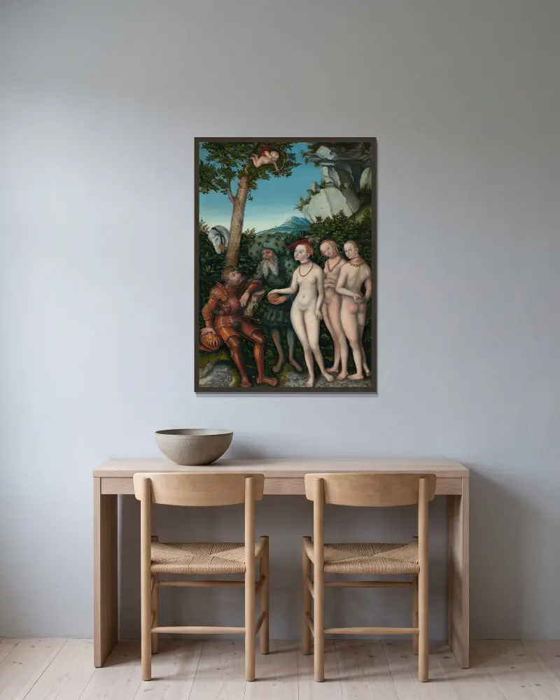 Paridův soud, 1530 – č. 1, Lucas Cranach the Elder v rámu na stěně
