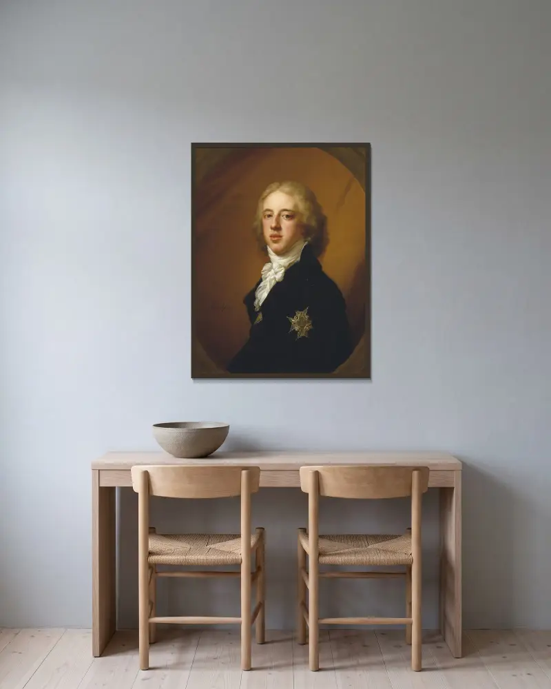 Král Gustav IV. Adolf, Johann Baptist von Lampi the Elder v rámu na stěně
