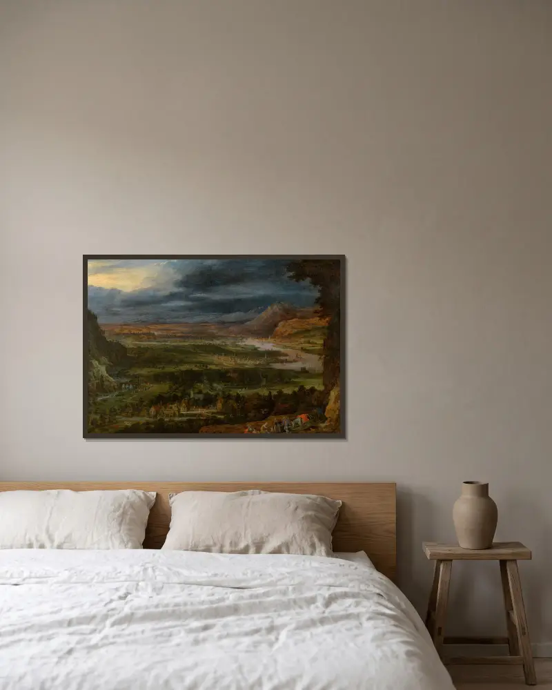 Krajina, Jan Brueghel The Elder v rámu na stěně