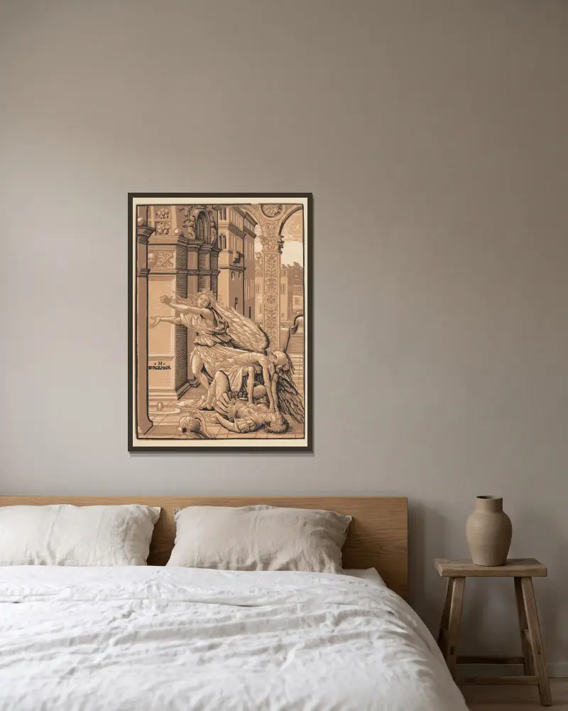 Milenci překvapení smrtí, Hans Burgkmair The Elder v rámu na stěně