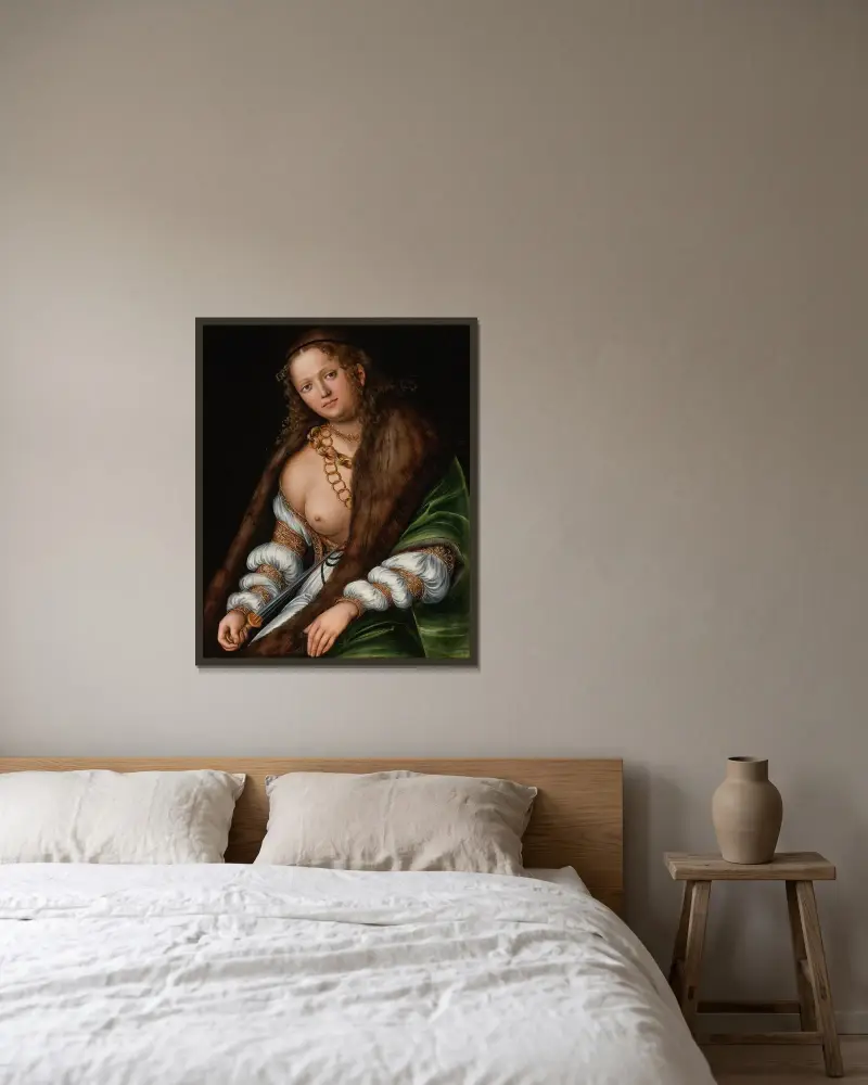 Lucretia, Nr. 1 von Lucas Cranach the Elder gerahmt an einer Wand