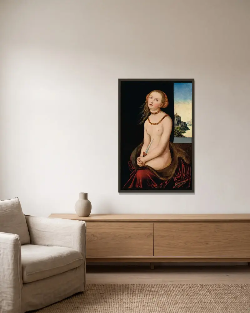 Lukrecja – Nr. 2, Lucas Cranach the Elder w ramie na ścianie