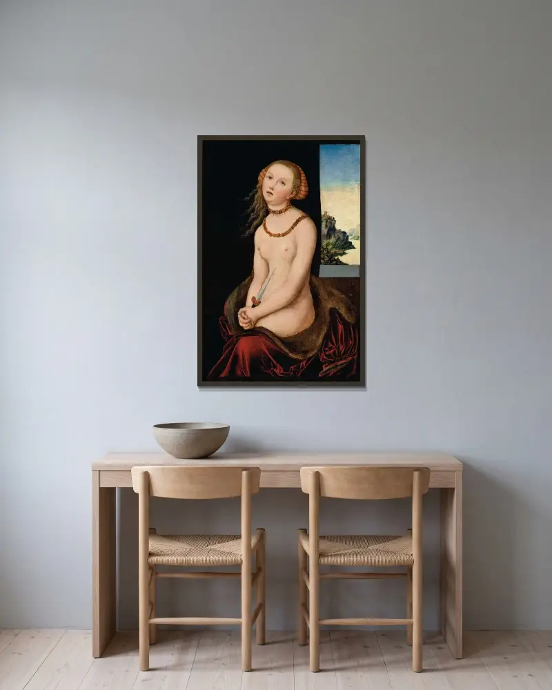 Lukrecja – Nr. 2, Lucas Cranach the Elder w ramie na ścianie