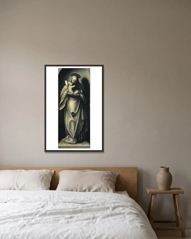 Madona s dítětem, 1509, Lucas Cranach the Elder v rámu na stěně