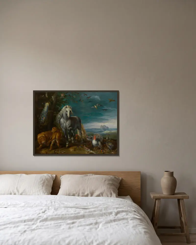 Arka Noego, Jan Van Kessel The Elder w ramie na ścianie