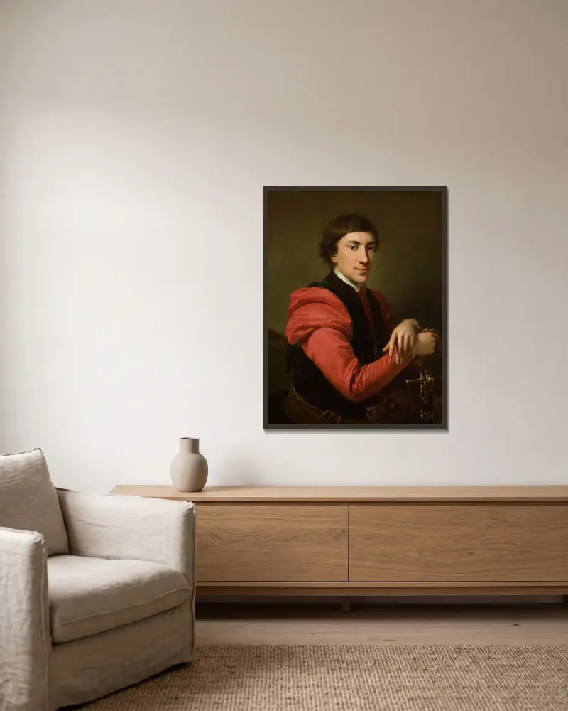 Porträt des Paweł Grabowski (1759–1794) von Johann Baptist von Lampi the Elder gerahmt an einer Wand