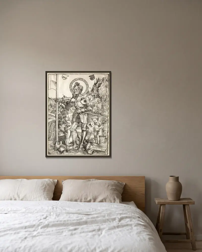 Svatý Jiří ve stoje, Lucas Cranach the Elder v rámu na stěně