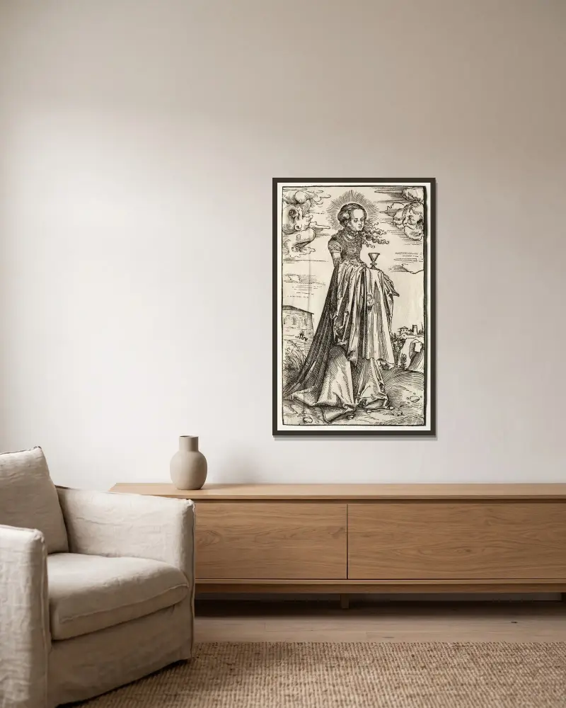 Svatá Barbora, Lucas Cranach the Elder v rámu na stěně