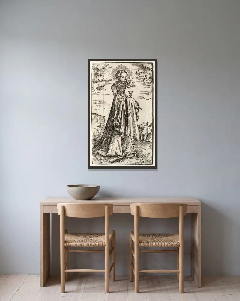 Svatá Barbora, Lucas Cranach the Elder v rámu na stěně