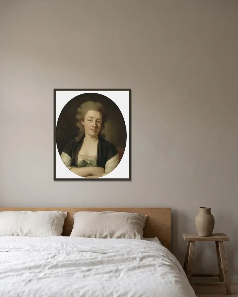 The Artist’s Wife Maria Wilhelmina av Per Krafft the Elder inramad på en vägg