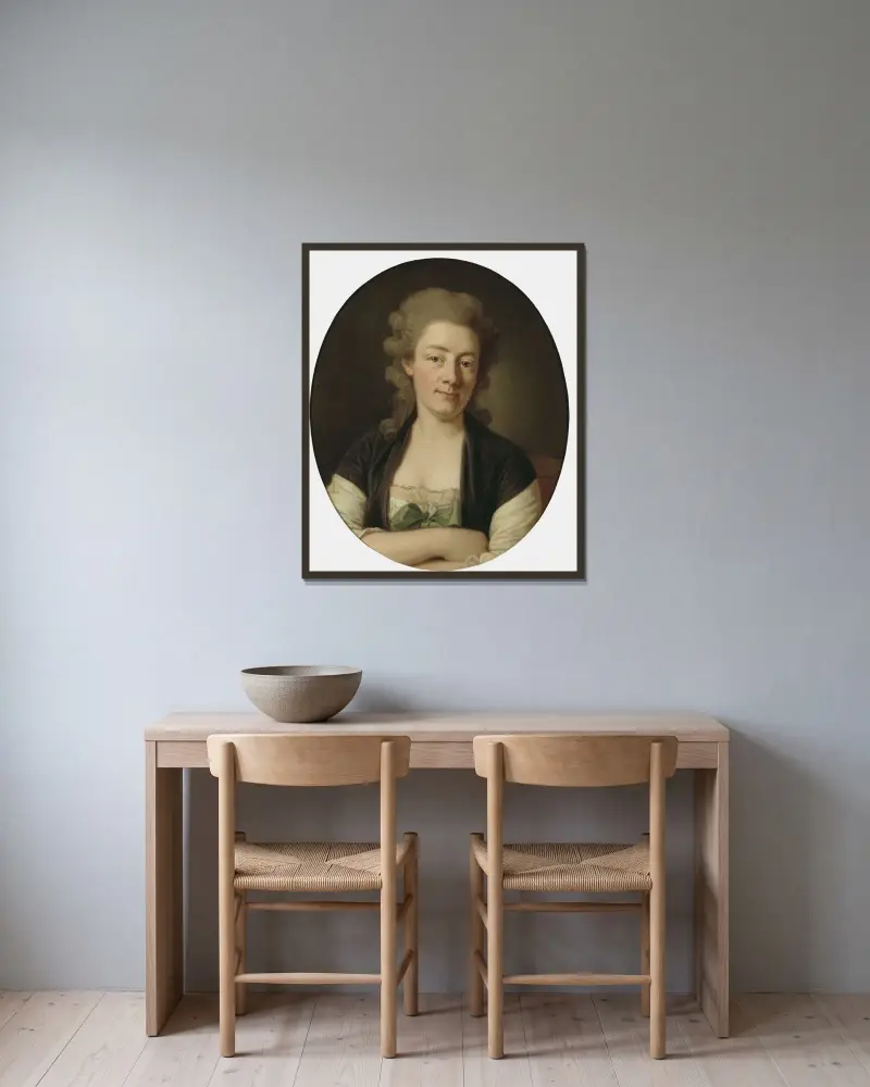 The Artist’s Wife Maria Wilhelmina av Per Krafft the Elder inramad på en vägg