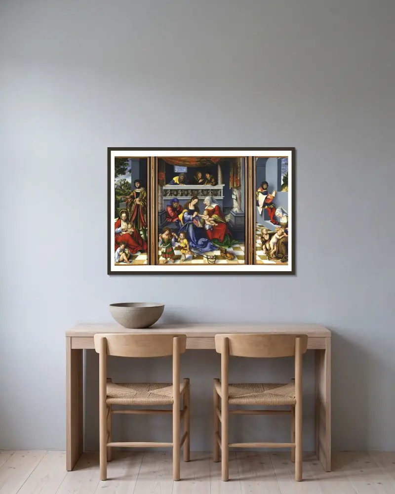 Svaté příbuzenstvo, 1509 – Nr. 1, Lucas Cranach the Elder v rámu na stěně