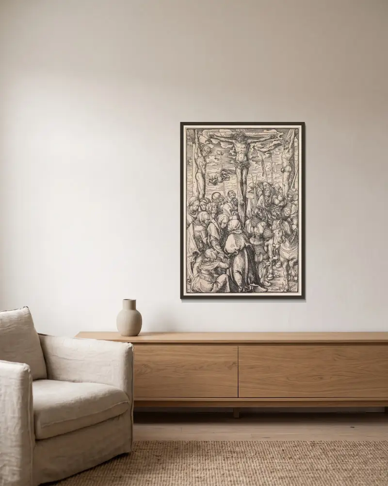 Umučení; Ukřižování, Lucas Cranach the Elder v rámu na stěně