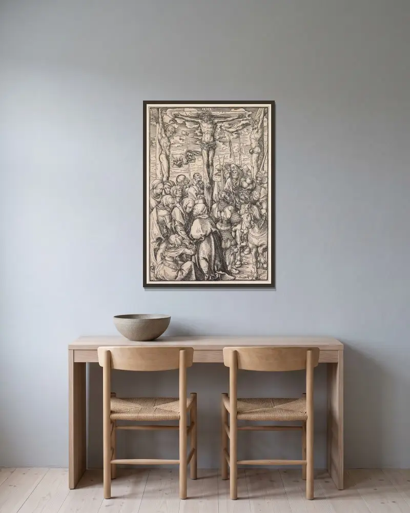 Umučení; Ukřižování, Lucas Cranach the Elder v rámu na stěně