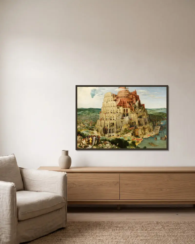 Wieża Babel (Wiedeń), nr 1, Pieter Bruegel The Elder w ramie na ścianie