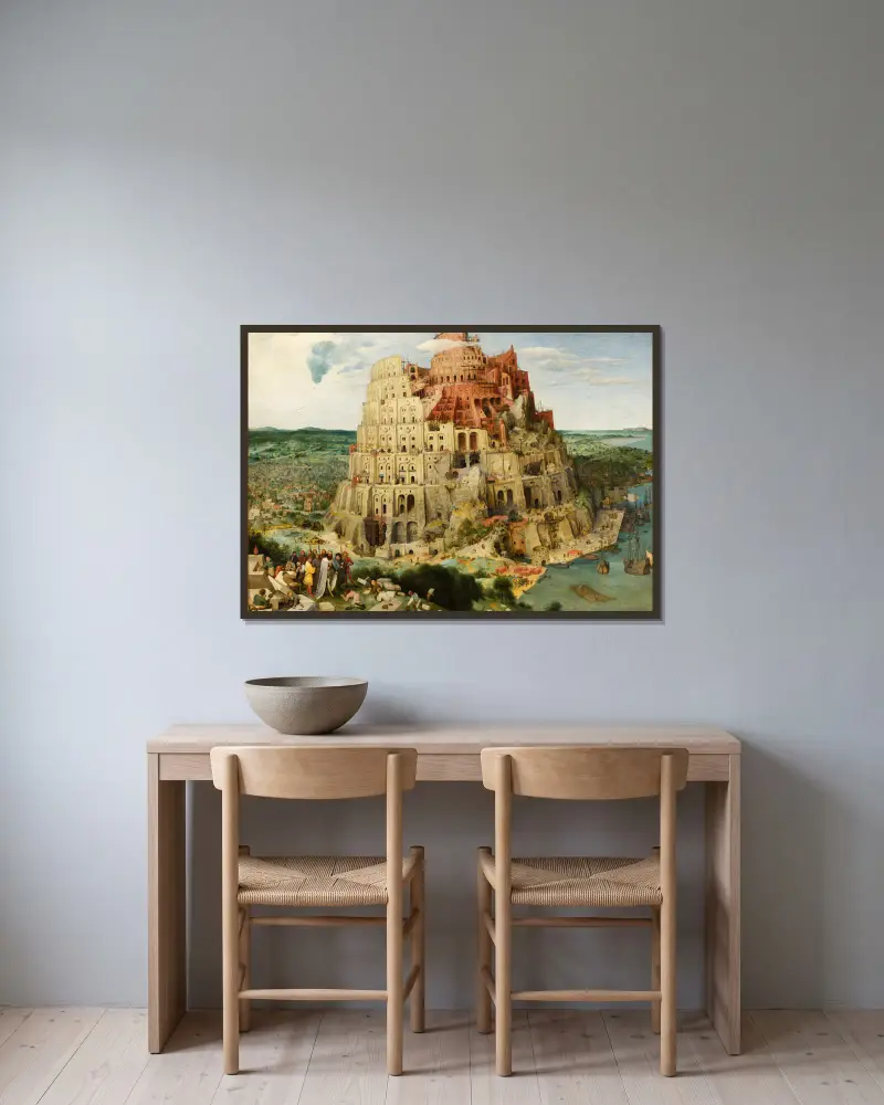 Wieża Babel (Wiedeń), nr 1, Pieter Bruegel The Elder w ramie na ścianie