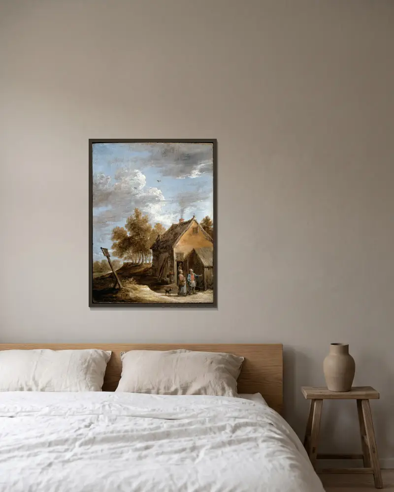 Chalupa, David Teniers The Younger v rámu na stěně