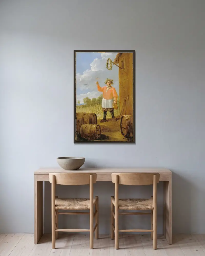 Herbst von David Teniers The Younger gerahmt an einer Wand