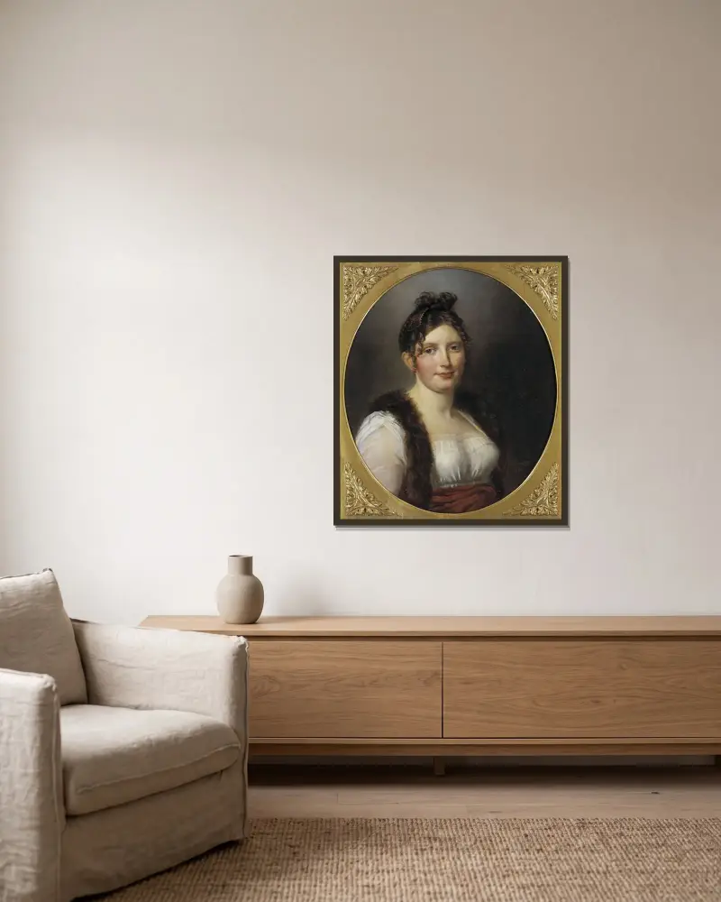 Catharina Charlotta Bågh (1777–1816), Per Krafft the Younger w ramie na ścianie