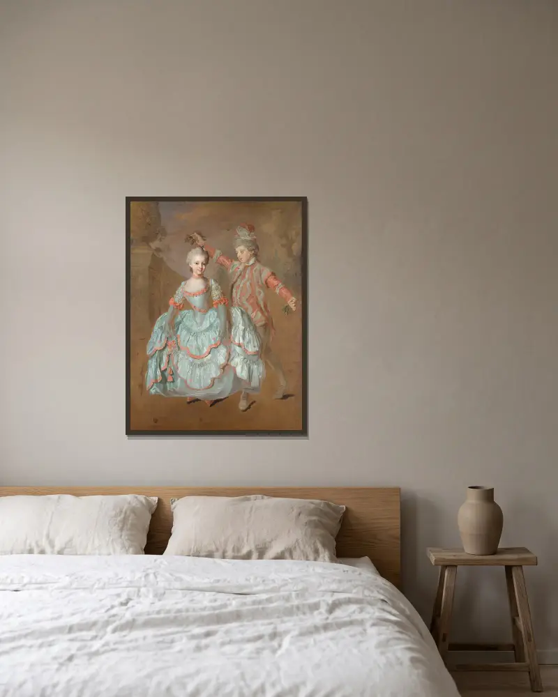 Tančící děti, Lorens Pasch the Younger v rámu na stěně