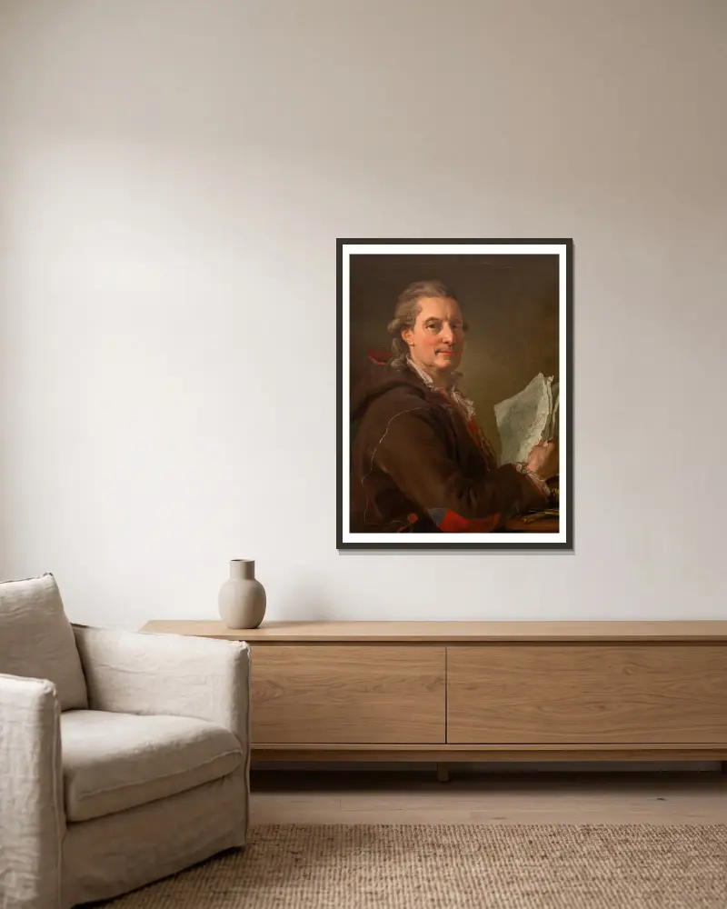 Fredric Henric af Chapman, Admiral av Lorens Pasch the Younger inramad på en vägg
