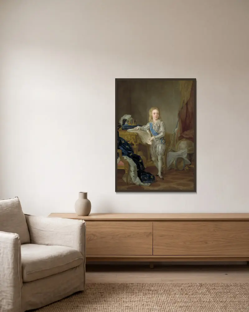 Gustav IV. Adolf, 1778–1837, König von Schweden von Lorens Pasch the Younger gerahmt an einer Wand
