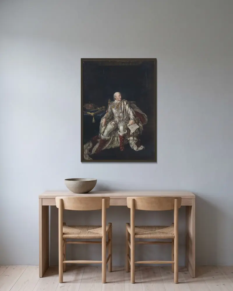 Karl XIII., 1748–1818, König von Schweden und Norwegen von Per Krafft the Younger gerahmt an einer Wand