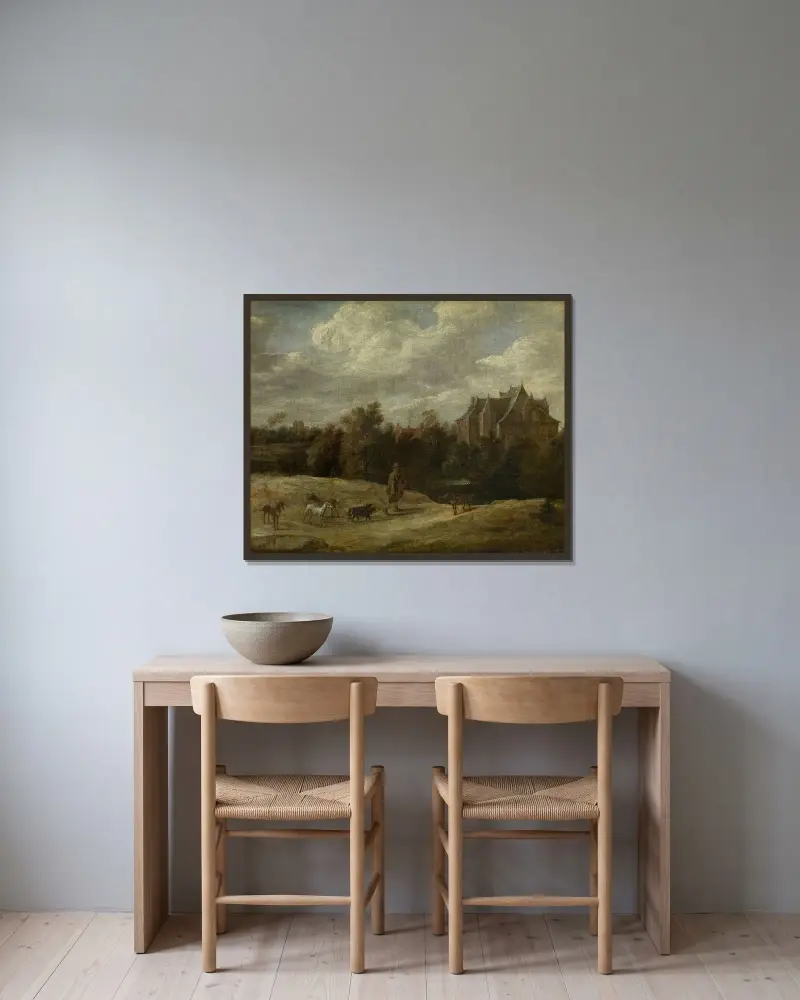 Rückkehr von der Jagd von David Teniers The Younger gerahmt an einer Wand