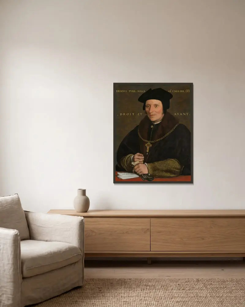 Sir Brian Tuke, Hans Holbein The Younger w ramie na ścianie