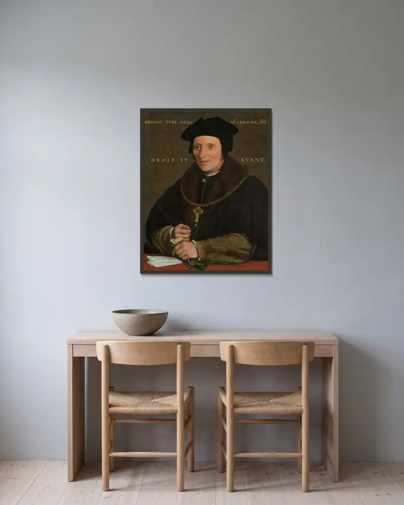 Sir Brian Tuke, Hans Holbein The Younger w ramie na ścianie